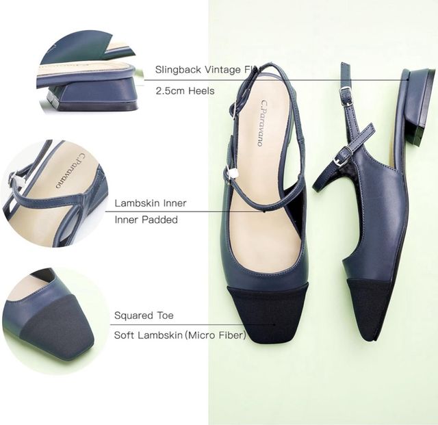 Ballerine Con Tacchetto A Punta Quadrata Paravano