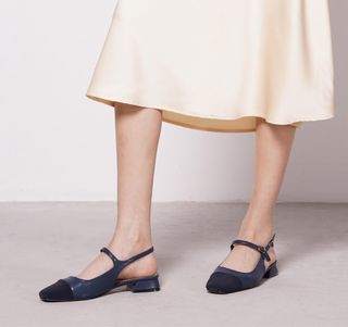 Ballerine Con Tacchetto A Punta Quadrata Paravano