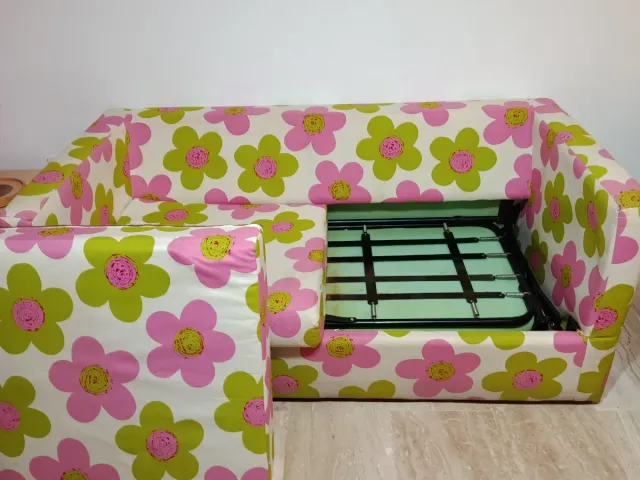 Sofá Cama 3 Plazas Estampado Floral