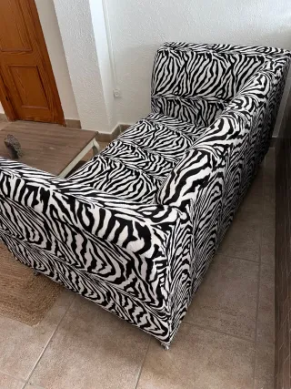 Sofá exclusivo estampado cebra