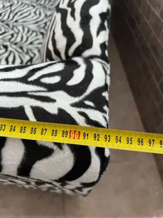 Sofá exclusivo estampado cebra