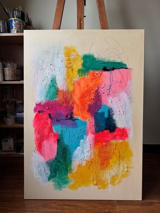 Cuadro abstracto moderno grande