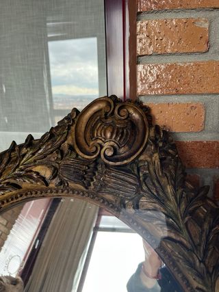 Espejo Ovalado Antiguo Siglo XIX