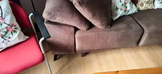 Sofá Chaise Longue Beige/Marrón