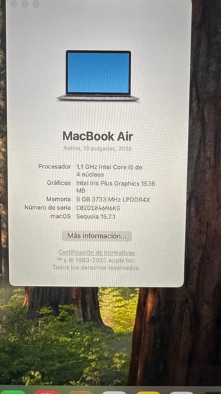 MacBook Air 2020 Gris 512GB 8GB RAM