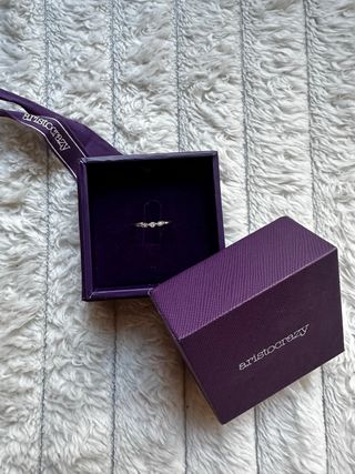 Anillo Oro Blanco 9k 3 Diamantes Aristocrazy