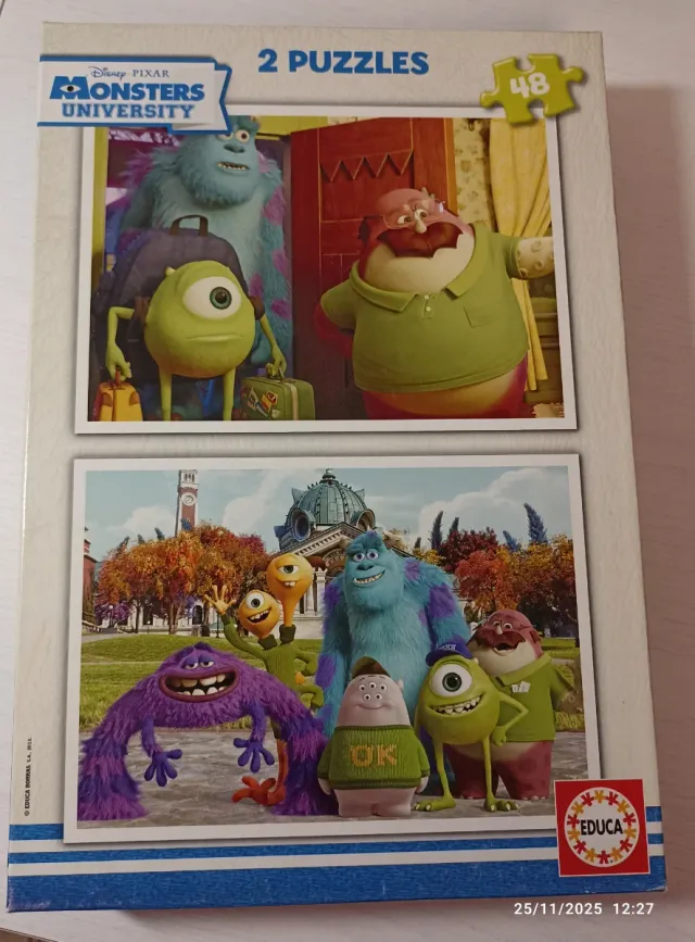 2 Puzzles Disney Pixar Monsters University 48 piez