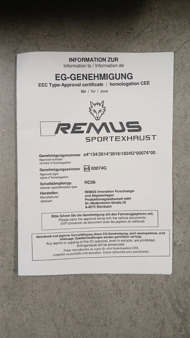 ESCAPE HONDA NC 750 S REMUS