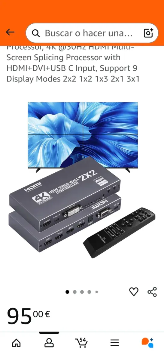 Controlador Video Wall GKRONG 2x2 4K HDMI
