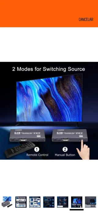Controlador Video Wall GKRONG 2x2 4K HDMI