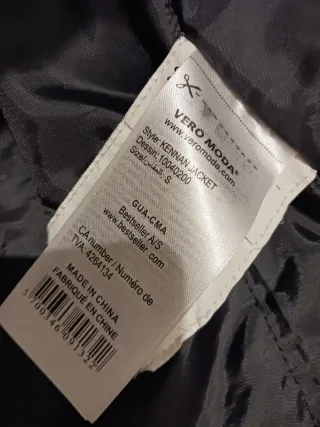 Parka Vero Moda Negra Talla S Mujer
