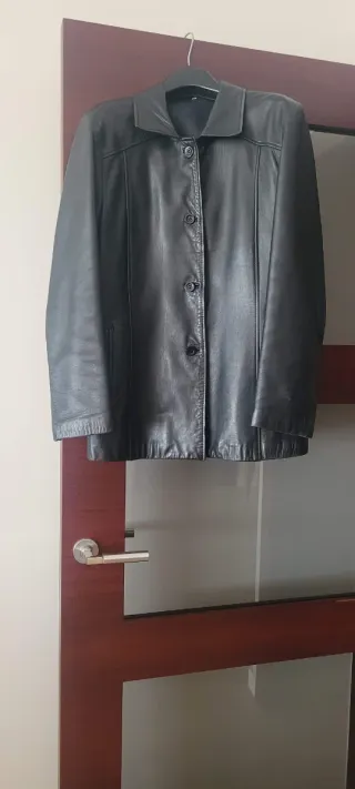 Chaqueta de piel negra mujer
