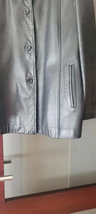 Chaqueta de piel negra mujer