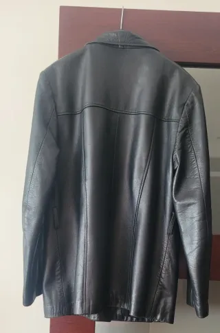 Chaqueta de piel negra mujer