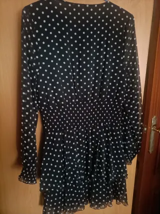Vestido Zara lunares negro y blanco