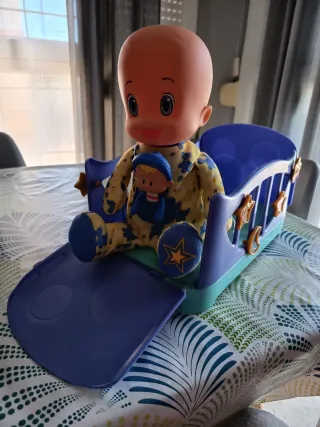 Muñeco Cleo y Cuquin con Cuna