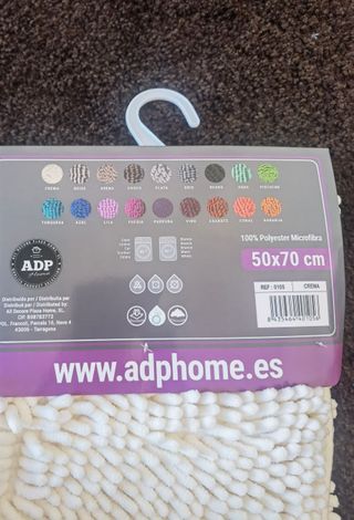 Alfombra Baño Shaggy Antideslizante 50x70cm