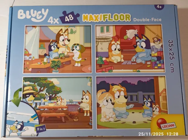 Puzzle Bluey 4x48 MaxiFloor Doble Cara