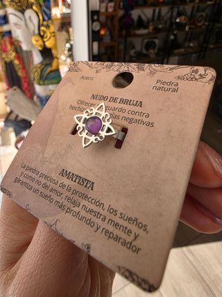 Anillo Nudo de Bruja con Amatista