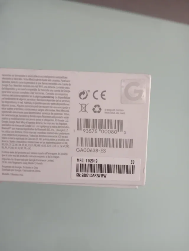 Google Nest Mini Segunda Generación