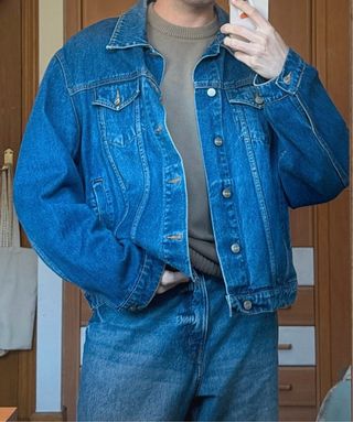 Cazadora vaquera oversize azul