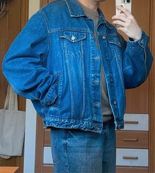 Cazadora vaquera oversize azul