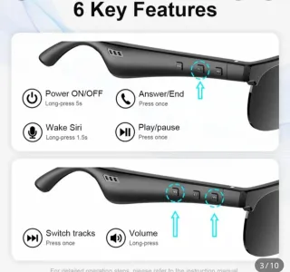 Gafas Inalámbricas con Auriculares