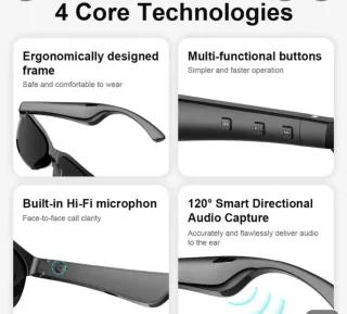 Gafas Inalámbricas con Auriculares