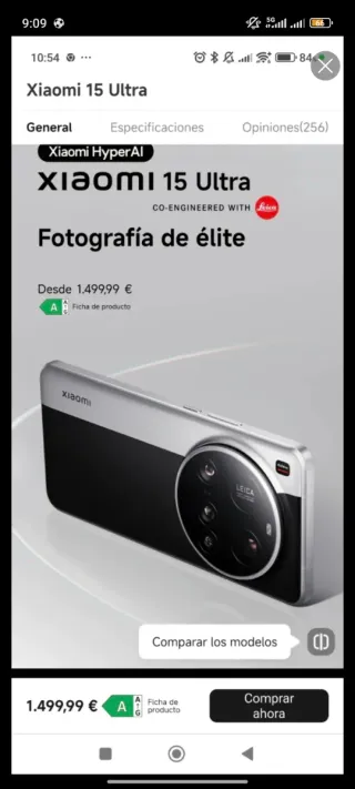 Xiaomi 15 Ultra 12GB RAM 512GB Almacenamiento