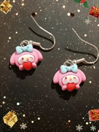 Pendientes Sanrio My Melody Plata