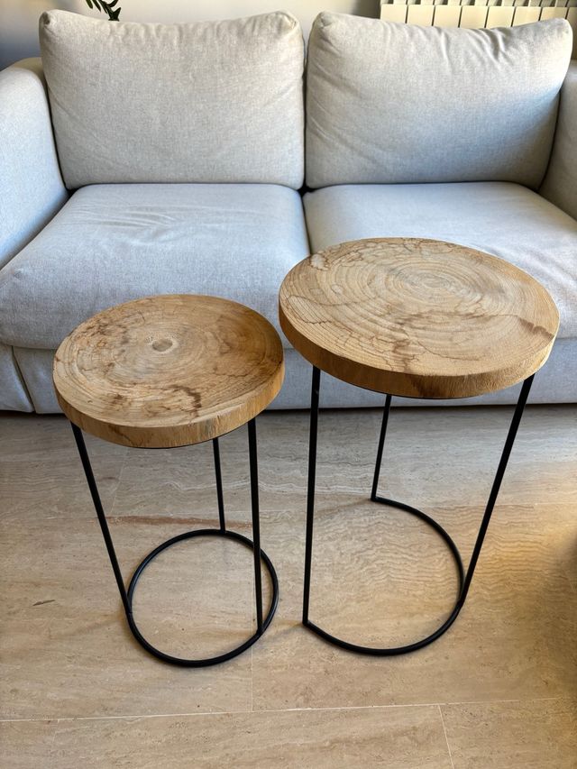 Mesas de centro madera y metal