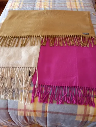 3 Chales Grandes (Beige y Rosa)