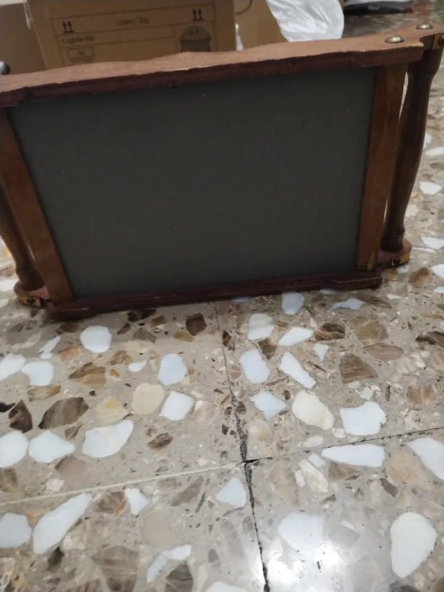 Antico Vassoio Decorativo Vergine di Lourdes