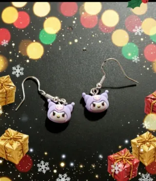 Pendientes Sanrio Kuromi Plata