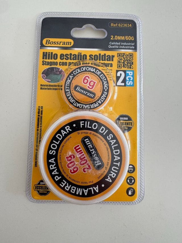 Hilo estaño soldar Bossram 2.0mm 60g