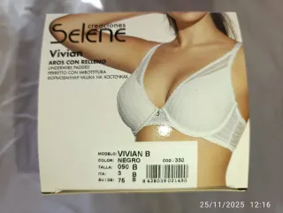 Sujetador negro encaje talla 95B