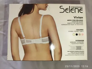 Sujetador negro encaje talla 95B