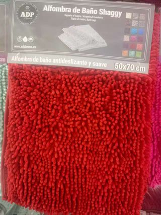 Alfombra Baño Shaggy ADP Antideslizante Suave