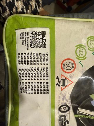 Cadenas textiles para nieve