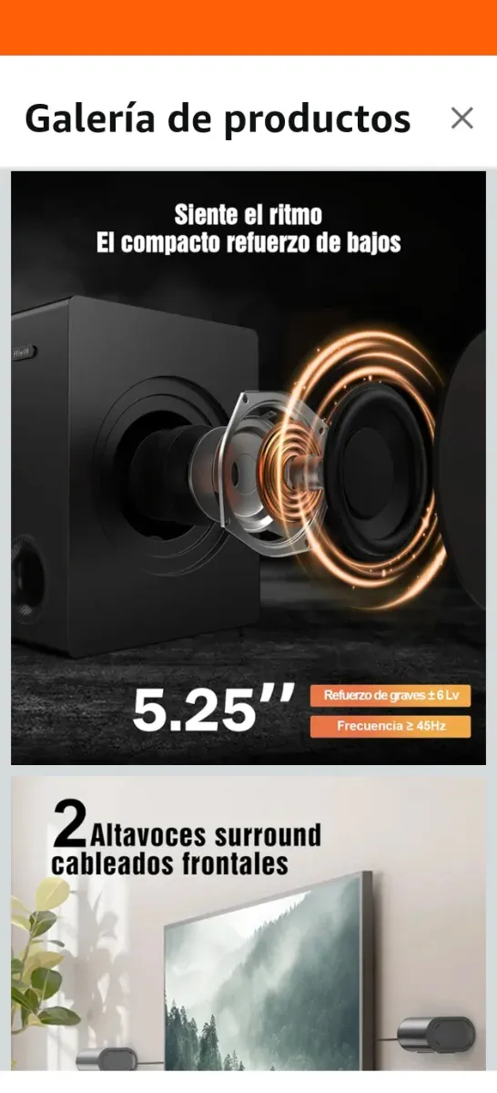 Barra Sonido Hiwill Dolby Atmos 4.1 Negra