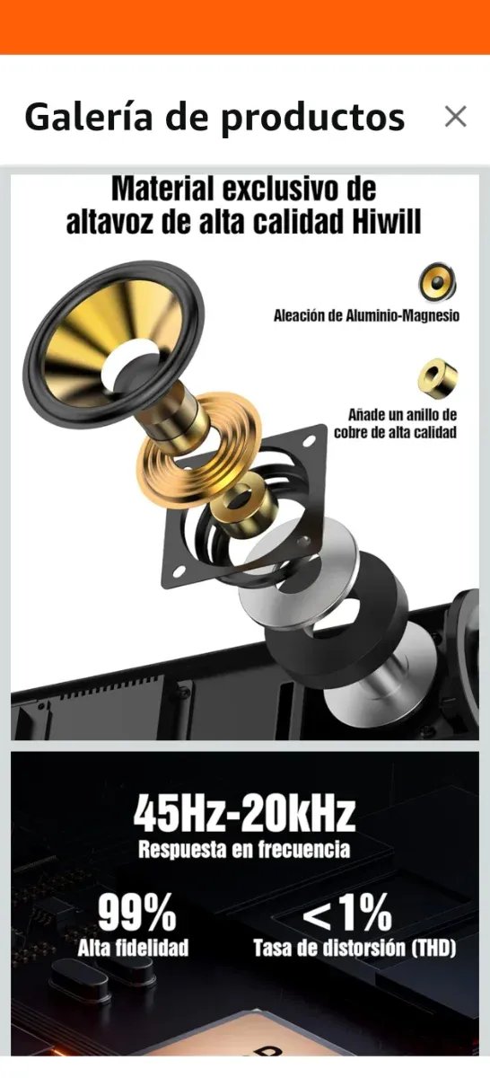 Barra Sonido Hiwill Dolby Atmos 4.1 Negra