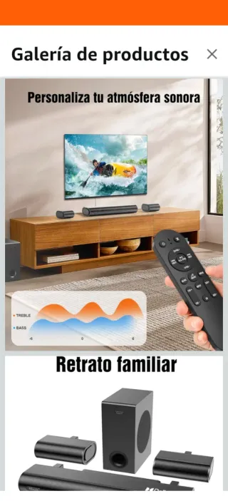 Barra Sonido Hiwill Dolby Atmos 4.1 Negra