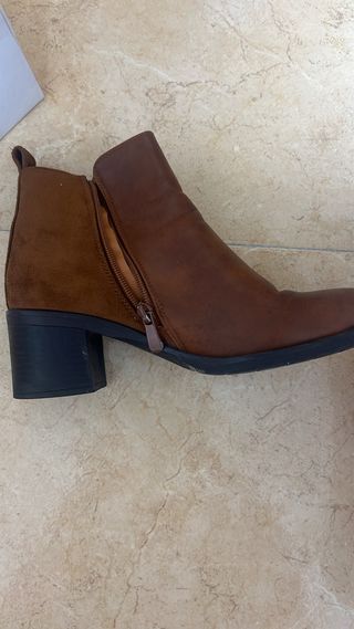 Botines Marrones Tacón Talla 38