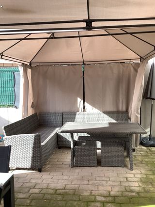 Pérgola 3x3 Beige y Marrón