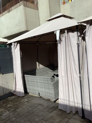 Pérgola 3x3 Beige y Marrón