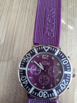 Reloj Calgary Morado y Plateado