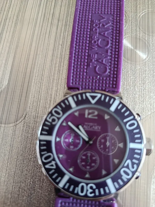 Reloj Calgary Morado y Plateado