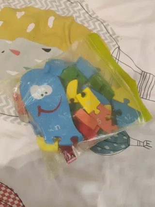 Puzzle con forma de Pulpo de Madera Educativo