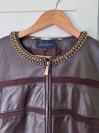Giacca Luisa spagnoli Pelle Marrone taglia 44