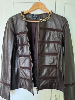 Giacca Luisa spagnoli Pelle Marrone taglia 44